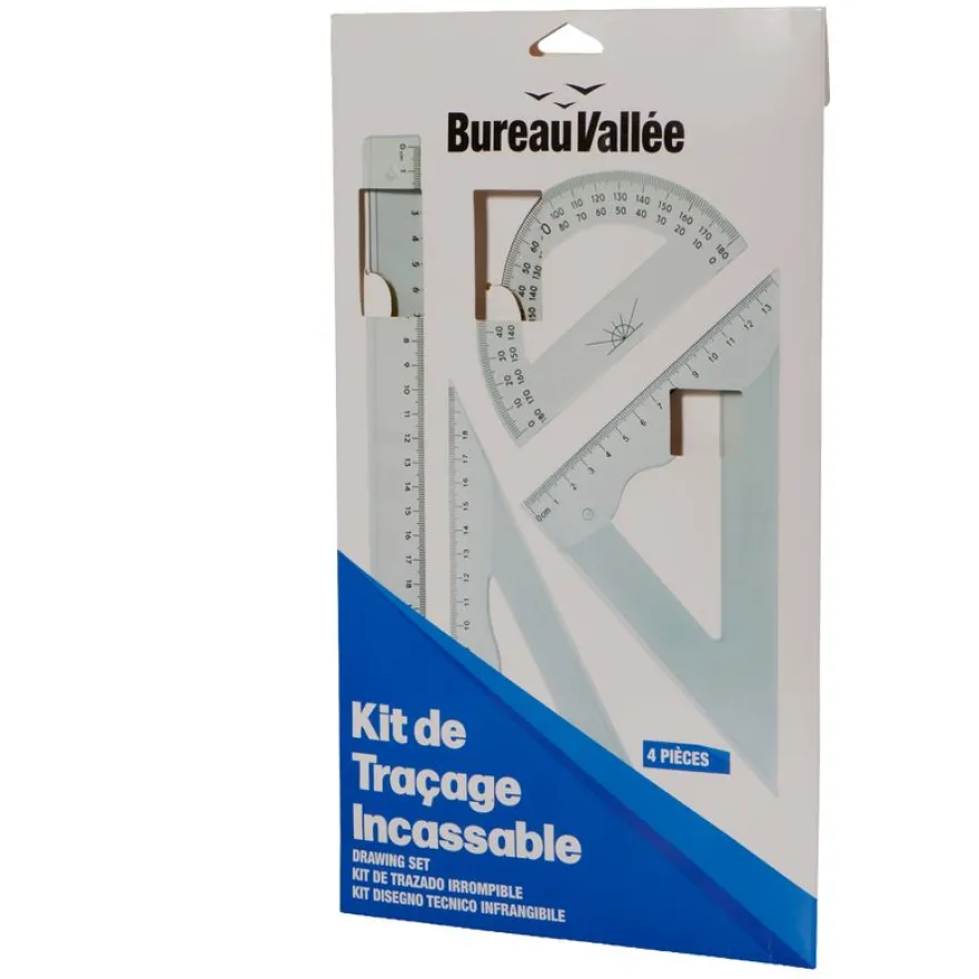 Bureau Vallée – Kit de Traçage 4 Pièces - Incassable