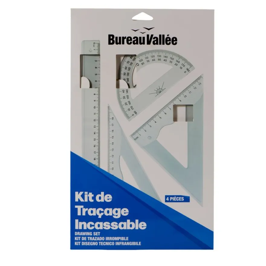 Bureau Vallée – Kit de Traçage 4 Pièces - Incassable