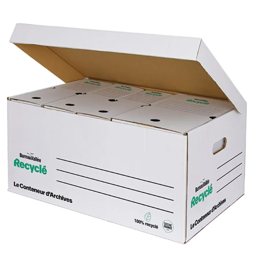 Bureau Vallée Recyclé - 10 conteneurs à archives - 54 x 36 x 26 cm