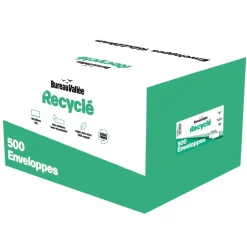 Bureau Vallée Recyclé - 500 Enveloppes - C5 162x229 - 80 g/m² - blanc - bande adhésive