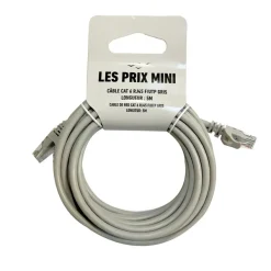 Cable RJ45 - F/UTP Cat 6 - 5m - gris - LES PRIX MINI
