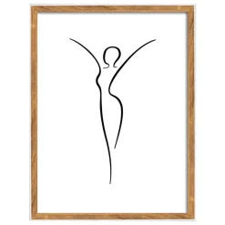 Cadre photo bois WALTHER "Silhouette" 30 x 40 cm coloris naturel