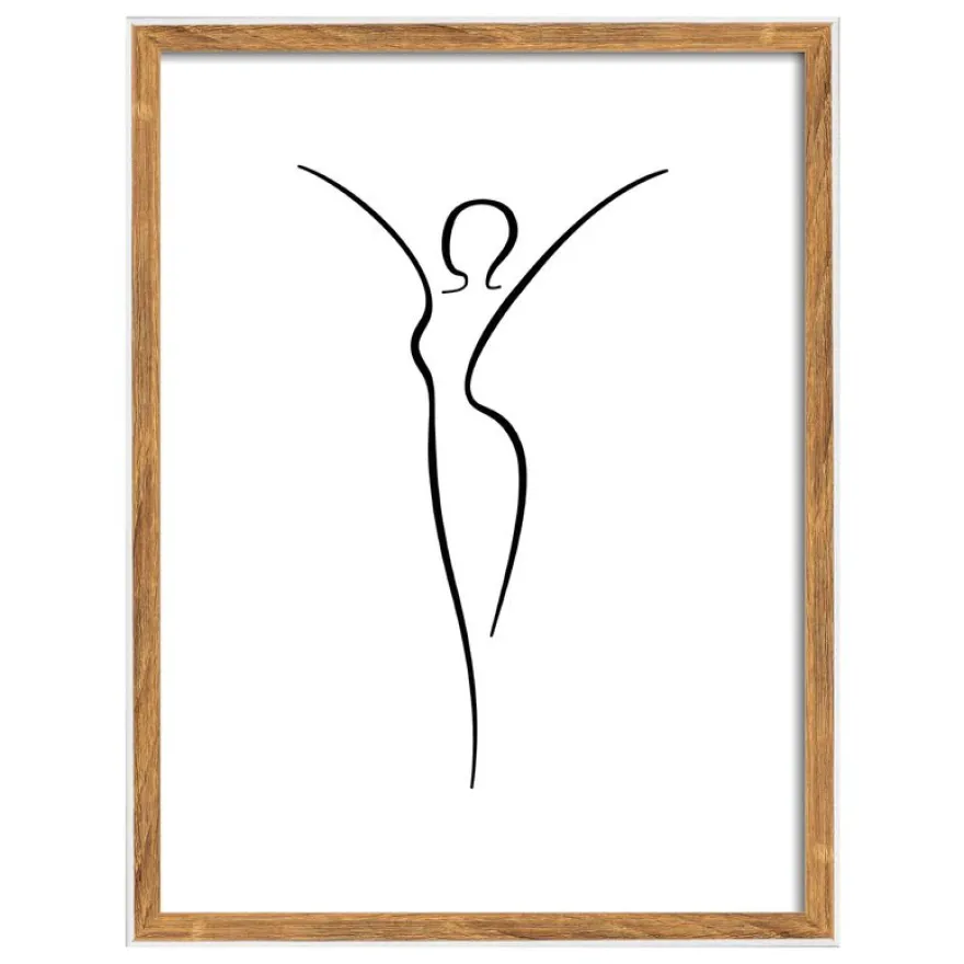 Cadre photo bois WALTHER "Silhouette" 30 x 40 cm coloris naturel