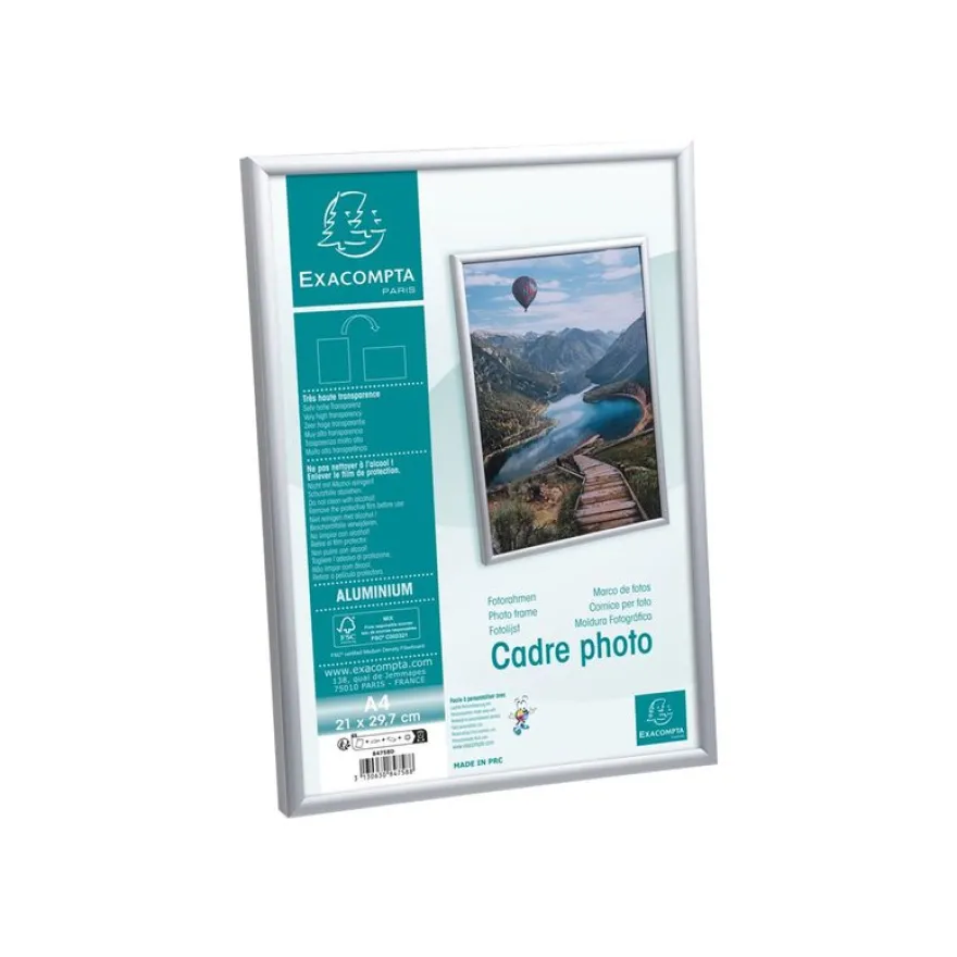 Cadre photo Exacompta - 21 x 29,7 cm (A4) - aluminium
