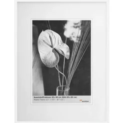 Cadre photo plastique WALTHER "Galeria" pour photo 20 x 27 cm coloris blanc - cadre 30 x 40 cm