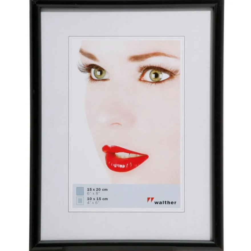 Cadre photo plastique WALTHER "Galeria" pour photo 9 x 13 cm coloris noir
