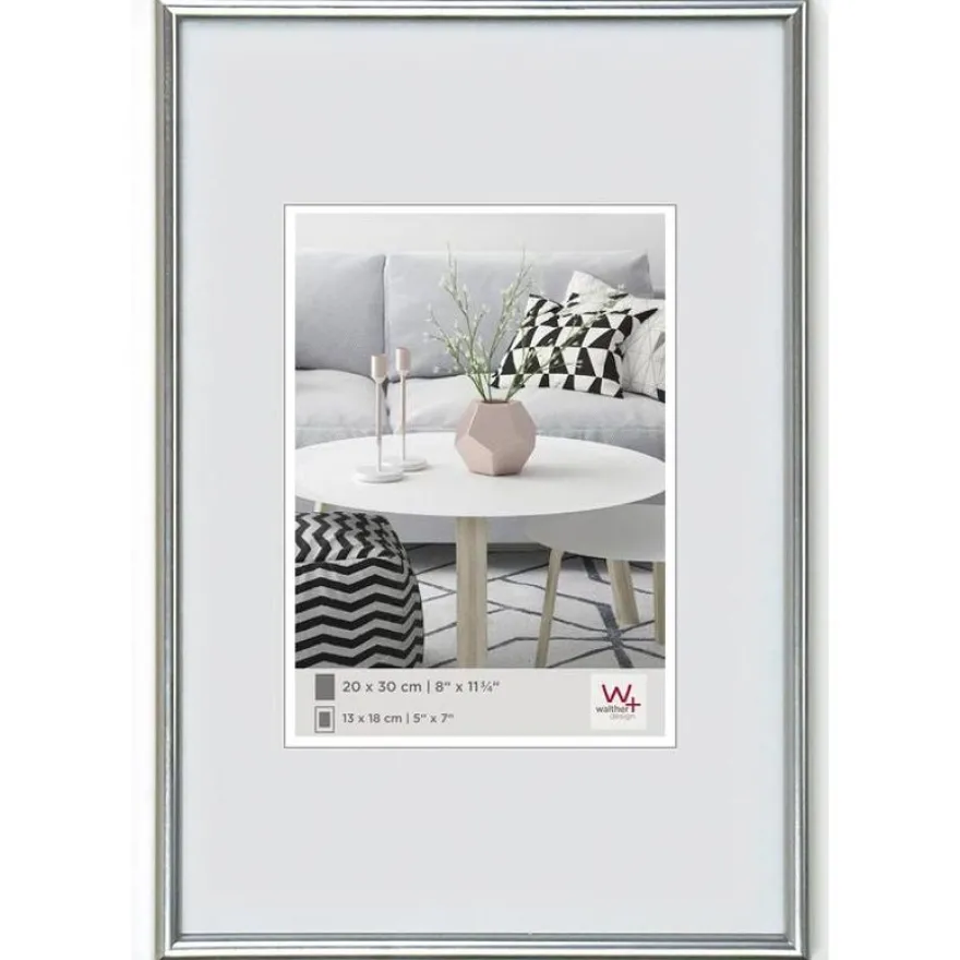 Cadre photo WALTHER - 13 x 18 cm - Silver