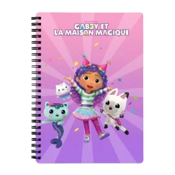 Cahier de texte Gabby et la maison magique - 18x22 cm - violet - Bagtrotter