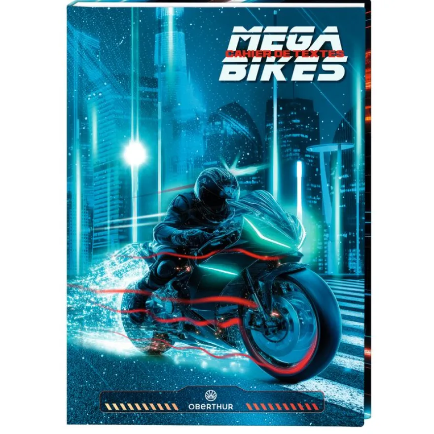 Cahier de texte Megabikes - 15,5 x 22 cm - Oberthur