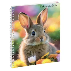 Cahier de textes à spirale Animaux - 17 x 22 cm - Lapin - Exacompta