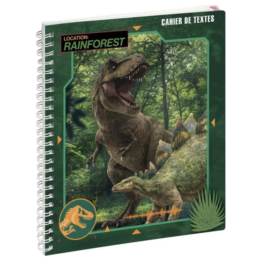 Cahier de textes à spirale Jurassic World - 17 x 22 cm - disponible dans différents visuels - Exacompta