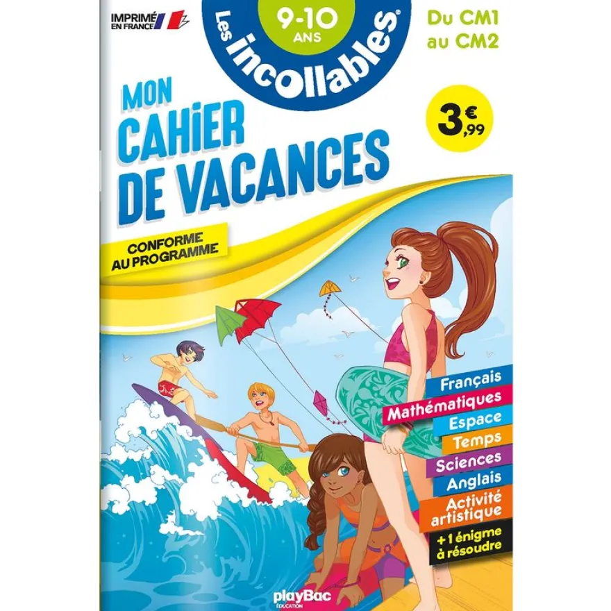 Cahier de vacances 2026 - Les incollables - CM1 au CM2 - 9/10 ans