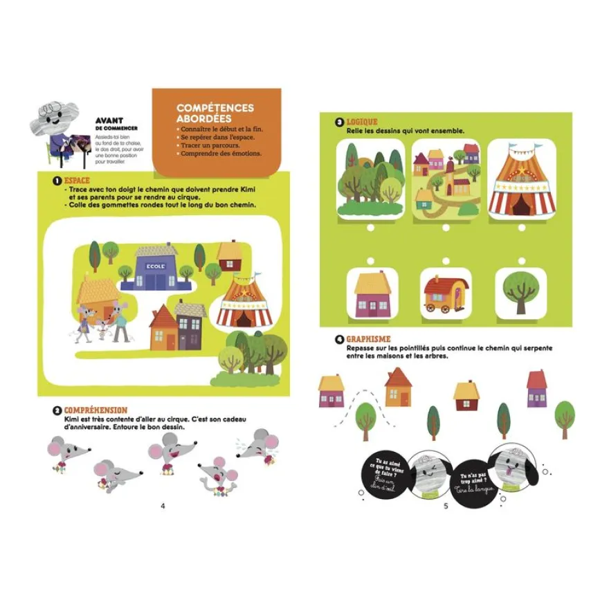 Cahier de vacances 2026 - Les incollables - Petite Section à Moyenne Section - 3/4 ans