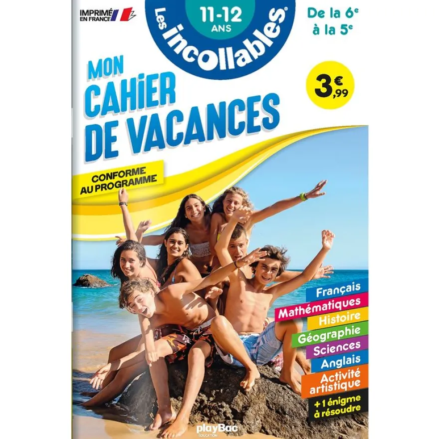 Cahier de vacances 2026 - Les incollables - 6e à 5e - 11/12 ans