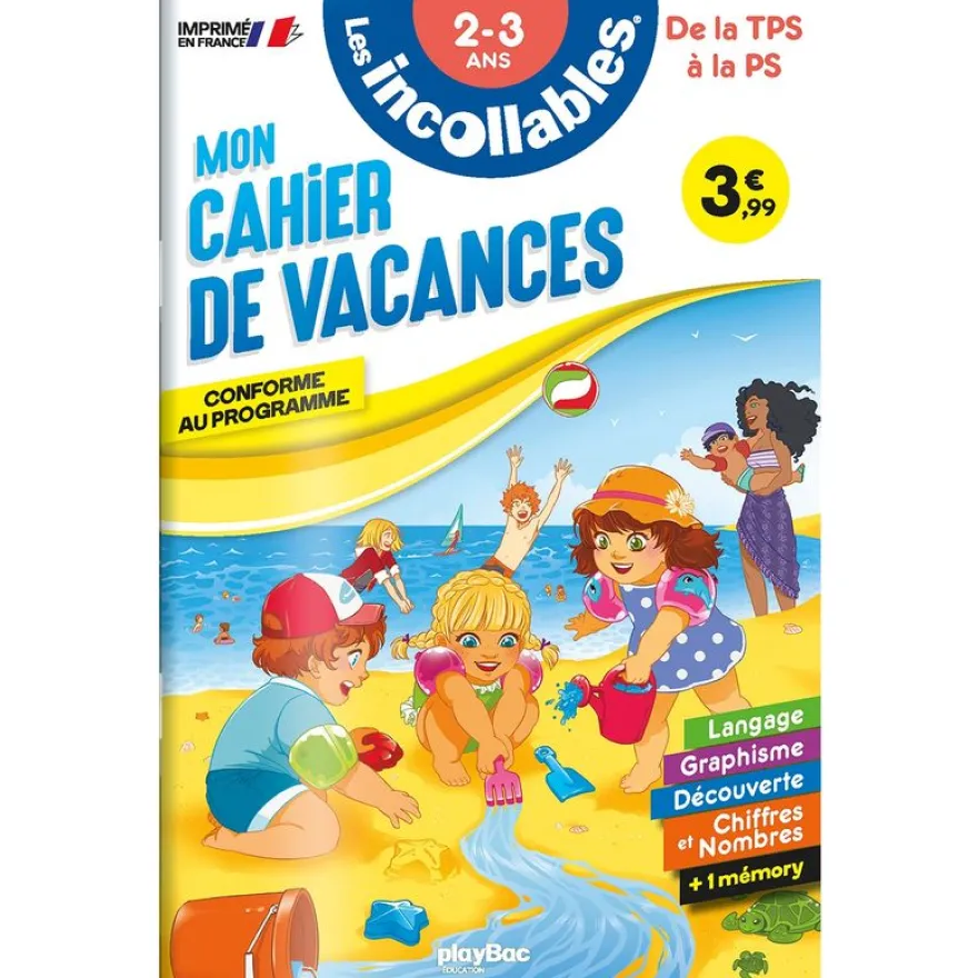 Cahier de vacances 2026 - Les incollables - Toute Petite Section à Petite Section - 2/3 ans