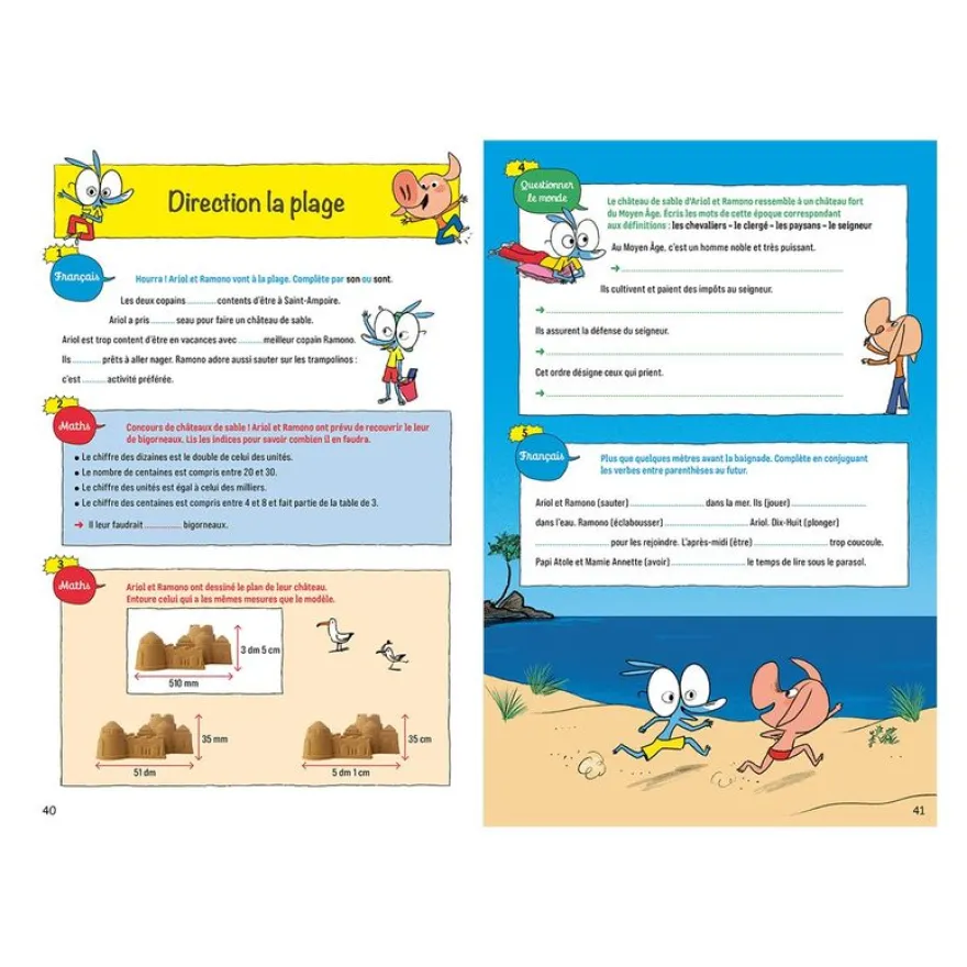 Cahier de vacances 2025 Ariol - Les Incollables - CE2 - CM1 - livre d'exercices