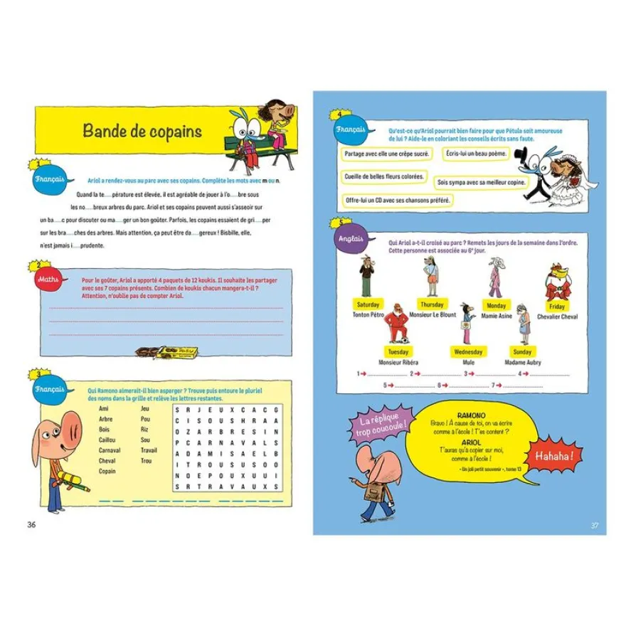 Cahier de vacances 2025 Ariol - Les Incollables - CE2 - CM1 - livre d'exercices