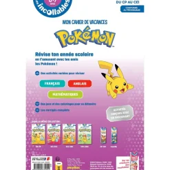 Cahier de vacances 2026 Pokémon - Les incollables - CP au CE1 - 6/7 ans
