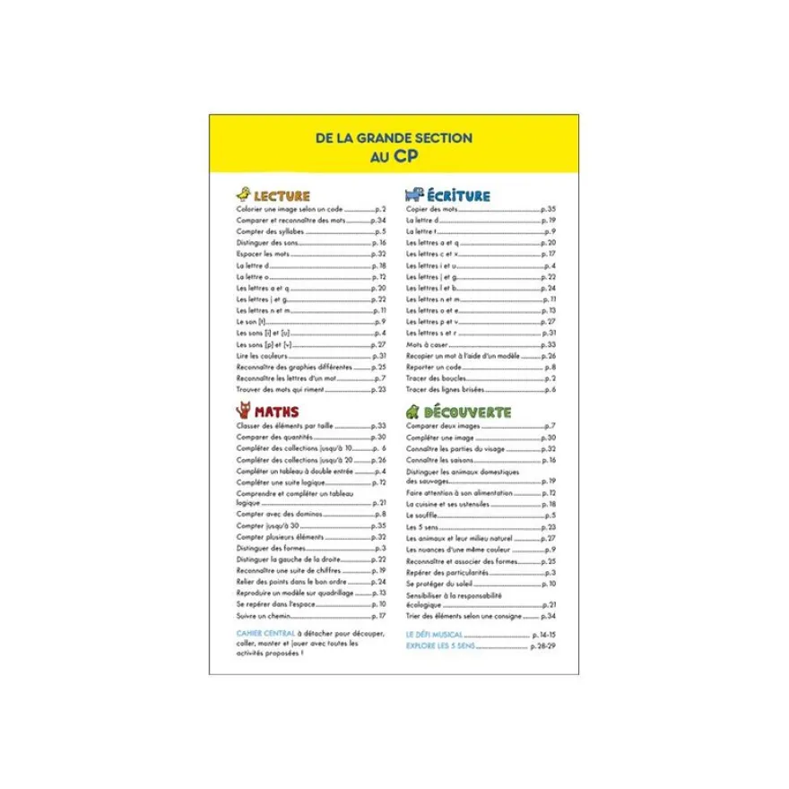 Cahier de vacances 2026 Simon - Les incollables - Grande Section au CP - 5/6 ans