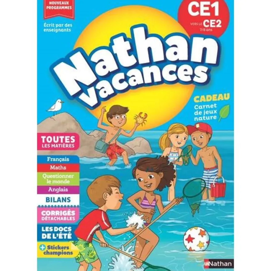 Cahier de vacances Primaire - CE1 vers CE2 - 7 - 8 ans