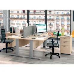 Caisson bout de bureau EXPRIM/LOFTER - L47 x P80 cm - imitation chêne clair