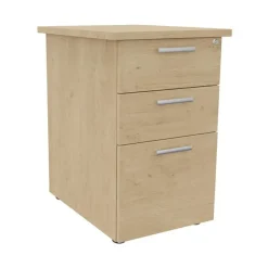 Caisson bout de bureau EXPRIM/LOFTER - L47 x P80 cm - imitation chêne clair