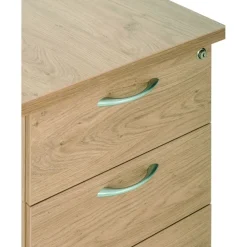 Caisson bout de bureau IDRA/DUAL - L47 x P60 cm - Imitation Chêne clair
