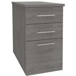 Caisson bout de bureau IRIS - L43 x P80 cm - imitation Chêne gris