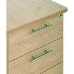 Caisson bout de bureau IRIS - L43 x P80 cm - imitation Chêne gris