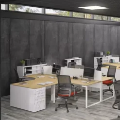 Caisson bout de bureau Sunday - L42XH71xP80 cm - blanc graphic - top non inclus en option