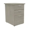 Caisson HT bureau - steely/stelly manager - Profondeur 60 cm - chene gris - top chene gris