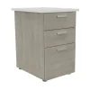 Caisson HT bureau - steely/stelly manager - Profondeur 60 cm - chene gris - top blanc perle