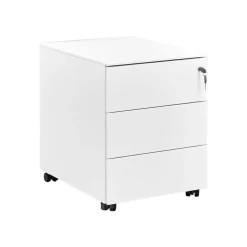 Caisson mobile ARPE/SUNDAY - Profondeur 54 cm - 3 tiroirs - métal laqué blanc