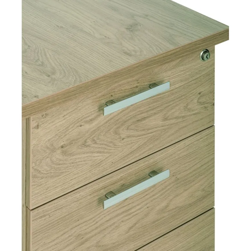 Caisson mobile EXPRIM/LOFTER/LEVEL - L43 x H56 x P60 cm - 2 tiroirs dont 1 DS - Imitation Chêne gris