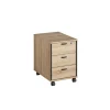 Caisson mobile MAMBO - Profondeur 60 cm - 3 tiroirs - Chêne Sonoma/noir