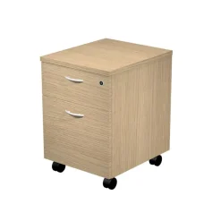 Caisson mobile Trend - L43xP52xH59,5 cm - 2 tiroirs dont 1 DS - imitation chêne