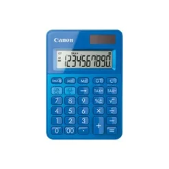 Calculatrice de bureau Canon LS-100K - 10 chiffres - alimentation batterie et solaire - bleu