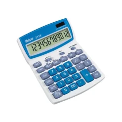 Calculatrice de bureau Ibico 212X - 12 chiffres - alimentation batterie et solaire