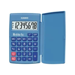 Calculatrice de poche Casio Petit-FX LC-401LV - 8 chiffres - alimentation batterie - bleu