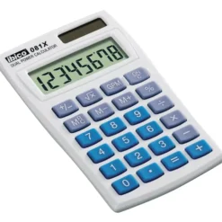 Calculatrice de poche Ibico 081X - 8 chiffres - alimentation batterie et solaire