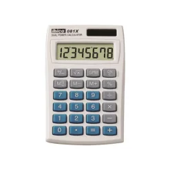 Calculatrice de poche Ibico 081X - 8 chiffres - alimentation batterie et solaire