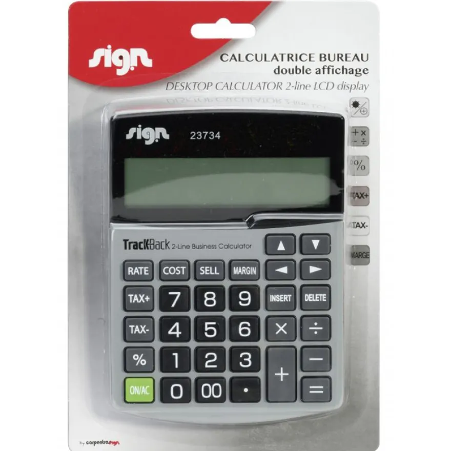 Calculatrice de poche Sign - 12 chiffres - alimentation batterie et solaire