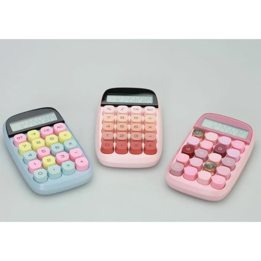 Calculatrice semi bureau SIGN "Pop petite" coloris rose