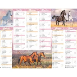 Calendrier Cheval - 6 mois par face - 21 x 26,5 cm - Oberthur