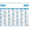 Calendrier Classic - 7 mois par face - 21 x 26,5 cm - bleu - Oberthur