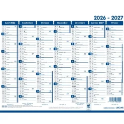 Calendrier Classique LECAS - 21x27 cm cm - 1 année sur 2 faces - Hamelin
