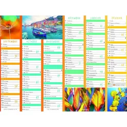Calendrier Color Story - 7 mois par face - 40,5 x 55 cm - Oberthur