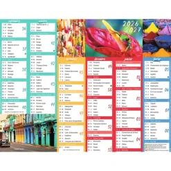 Calendrier Color Story - 6 mois par face - 55 x 40,5 cm - Oberthur