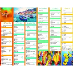 Calendrier Color Story - 7 mois par face - 21 x 26,5 cm - Oberthur