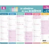 Calendrier de mon académie - Zone A - 6 mois par face - 32 x 42 cm - Oberthur